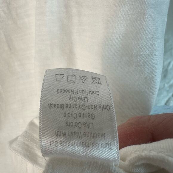 Coldwater Creek cream on cream 3/4 links sleeve embroidered coastal plus size - Picture 7 of 10